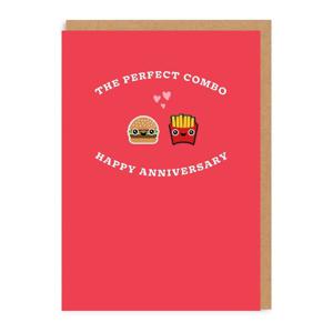 Pinak Happy Anniversary Burger And Fries Greeting Card