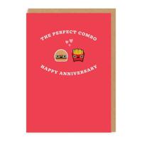 Pinak Happy Anniversary Burger And Fries Greeting Card