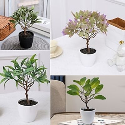 1SET Simulation Evergreen Potted Plant Suitable For Decorating Living Rooms Offices Hotels Tabletops And Windowsills miniinthebox 1SET Simulation Evergreen Potted Plant Suitable For Decorating Living Rooms Offices Hotels Tabletops And Windowsills miniinthebox
