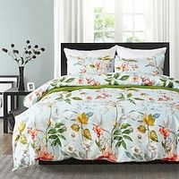 Three Piece Bedding Set, Quilt Cover Set, Bed Sheet Printed Home Textile Duvet Cover Set Comforter Set Lightinthebox - thumbnail