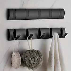 Folding Wall Hanger Hook, Multi-Purpose Hooks Bathroom Coat Towel Holder, Door Back Key Cloth Hook, Wall Mounted Bathroom Organizer Holder, Heavy Duty Coat Wall Hooks miniinthebox