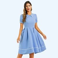 Retro Vintage 1950s Dress Swing Dress Flare Dress Audrey Hepburn Women's Masquerade Homecoming Tea Party Casual Daily Dress Lightinthebox