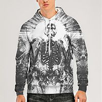 Men's Unisex Pullover Hoodie Sweatshirt Graphic Prints Skull Print Daily Sports 3D Print 3D Print Casual Hoodies Sweatshirts  Gray Lightinthebox - thumbnail