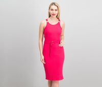 Ribbed Dress  Deep Pink - thumbnail