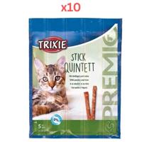 Trixie Premio Stick Quintett Poultry & Liver Cat Treats 5G (Pack of 10)