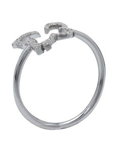 Hurriya Ring Extra Small Full Diamond With Diamond Dot