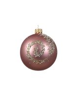 Kaemingk Decoris 8cm Bauble Glass Matt Large Curl Velvet Pink