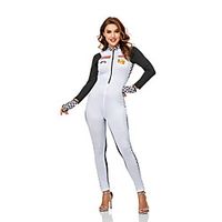 Movie  TV Theme Costumes Uniforms Cosplay Costume Adults' Women's Halloween Halloween Halloween Festival  Holiday Terylene White Women's Easy Carnival Costumes Plaid  Check  Leotard  Onesie Lightinthebox - thumbnail