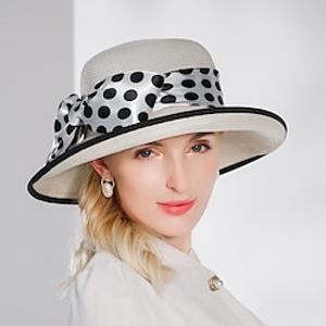 Bohemian Beach Straw Headwear  Straw Hats with Satin Bowknot Casual  Holiday Headpiece Sun Protection Anniversary  Birthday  New Baby Lightinthebox