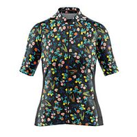 21Grams Women's Short Sleeve Cycling Jersey Summer Spandex Polyester Black Floral Botanical Bike Jersey Top Mountain Bike MTB Road Bike Cycling Quick Dry Moisture Wicking Breathable Sports Clothing miniinthebox - thumbnail