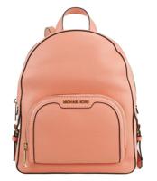 Michael Kors Jaycee Medium Sherbert Pebbled Leather Zip Pocket Backpack Bookbag (96247)