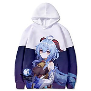 Inspired by Genshin Impact Ganyu Anime Cartoon Terylene Anime 3D Harajuku Graphic Hoodie For Women's  Men's  Couple's  3D Print Lightinthebox
