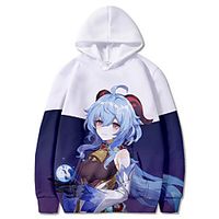 Inspired by Genshin Impact Ganyu Anime Cartoon Terylene Anime 3D Harajuku Graphic Hoodie For Women's  Men's  Couple's  3D Print Lightinthebox - thumbnail