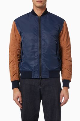 Eco Capsule Reversible Bomber Jacket in Nylon Eco Capsule Reversible Bomber Jacket in Nylon