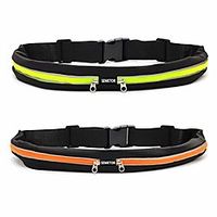 running belt - 2 pieces running hip bag for mobile phone, water-repellent belt bag, waist bag with double pockets for training in the gym, sports, cycling, running, traveling and outdoor activities Lightinthebox - thumbnail