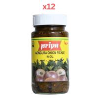 Priya Gongura Onion Pickle In Oil 300g Pack of 12