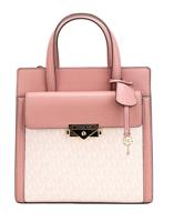 Michael Kors Cece Small Pink PVC North South Flap Tote Crossbody Bag Purse (35053)