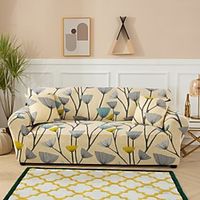 Sofa Cover Plants Stretch Reactive Print Polyester Slipcovers  Super Soft Fabric Couch Cover Fit for Whole Cushion Couch miniinthebox - thumbnail