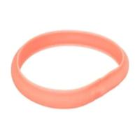 Trixie USB Flash Light Wide Silicone Dog Collar Coral - M-L