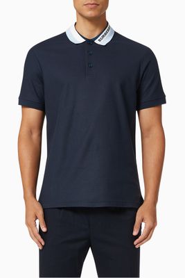 Logo Detail Polo Shirt in Cotton Piqué Logo Detail Polo Shirt in Cotton Piqué