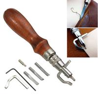 5 in 1 Leathercraft Adjustable Stitching And Groover Crease Leather Tool - thumbnail