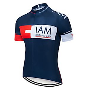 21Grams Men's Short Sleeve Cycling Jersey Summer Polyester White Red Blue Switzerland National Flag Bike Jersey Top Mountain Bike MTB Road Bike Cycling UV Resistant Quick Dry Breathable Sports miniinthebox