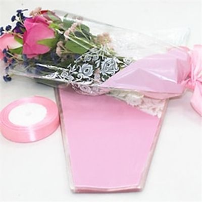 50pcsset Valentine's Day Mini Bouquet Bag Little Princess Flower Package Multi-Bag Single Bag Rose Carnations Flowers. Lightinthebox