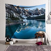 Landscape Wall Tapestry Art Decor Blanket Curtain Hanging Home Bedroom Living Room Decoration Polyester Lake Mountain Lightinthebox - thumbnail