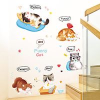 Animals Wall Stickers Study Room Bedroom Pre-pasted PVC Home Decoration Wall Decal 1pc Lightinthebox - thumbnail