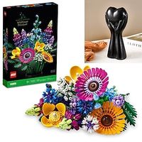 Bouquet Blocks With Vase Icons Wildflower Bouquet  Set - Artificial Flowers with Poppies and Lavender Adult Collection Unique Home Dcor  for Wife Spring Flowers Valentine's Day for Girls Lightinthebox - thumbnail