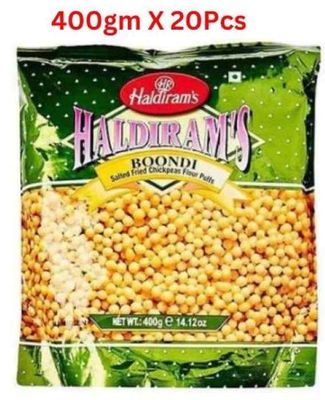 Haldirams Plain Boondi Namkeen 400gm Pack Of 20 (UAE Delivery Only)