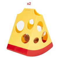 FOFOS Mouse In Cheese Interactive Cat Toy (Pack Of 2)