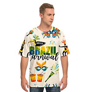 Inspired by Carnaval do Brasil Samba Pa Ti T-shirt Anime 100% Polyester Anime 3D Harajuku Graphic T-shirt For Men's  Women's  Couple's Lightinthebox