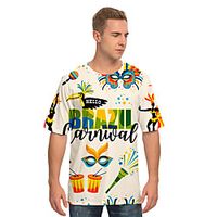 Inspired by Carnaval do Brasil Samba Pa Ti T-shirt Anime 100% Polyester Anime 3D Harajuku Graphic T-shirt For Men's  Women's  Couple's Lightinthebox - thumbnail