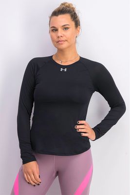 Womens Brand Logo Qualifier Long Sleeve Top Black Womens Brand Logo Qualifier Long Sleeve Top Black