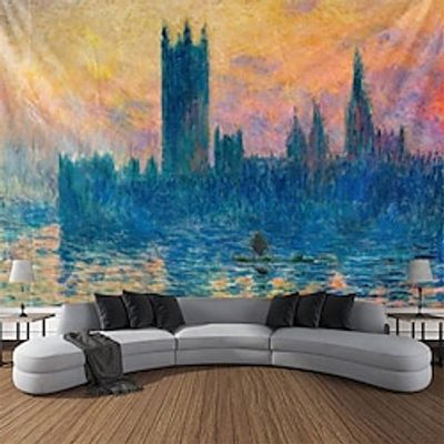 Claude Monet Painting Hanging Tapestry Wall Art Large Tapestry Mural Decor Photograph Backdrop Blanket Curtain Home Bedroom Living Room Decoration miniinthebox