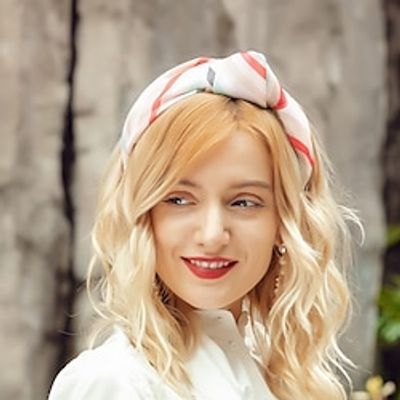 Headbands Hats Fiber Turbans Wedding Tea Party Elegant Retro With Bowknot Stripe Headpiece Headwear Lightinthebox