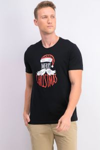 Mens Santa Claus Shirt  Black
