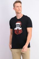 Mens Santa Claus Shirt  Black - thumbnail