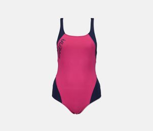 Womens Slice Muscle Back One Piece  Navy/Rose Violet