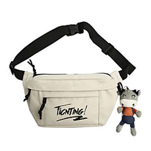 Men's Unisex Bags Fanny Pack Daily Bum Bag MessengerBag White Black Lightinthebox