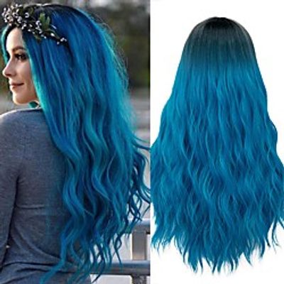 Wigs for Women Long Wavy Colorful Hair Wig for Halloween Party Costume M052RB Lightinthebox
