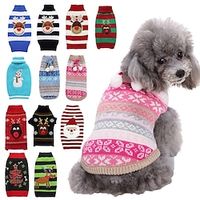 Dog bad christmas jumpers Clothing Pet Dog Sweater Cat Sweater Christmas Pet Clothing Knitted Big Dog Autumn and Winter Lightinthebox - thumbnail