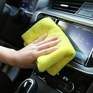2Pcs Car Wash Microfiber Towel Car Cleaning Drying Cloth Hemming Car Care Cloth Detailing Car Wash Towel miniinthebox