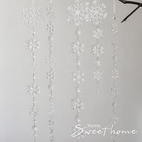 Christmas snowflake string pendant acrylic transparent snowflake flakes Christmas tree snowflake string window decoration Lightinthebox - thumbnail