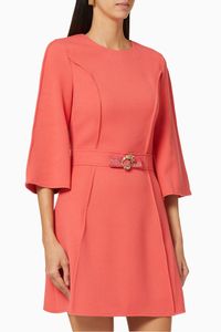 Bow Appliqué Viscose Blend Dress