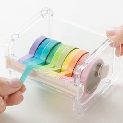 Office Stationery Multi-Purpose Tape Holder Tape Cutter Tape Machine Desktop Tape Storage Box Sorting Box Lightinthebox
