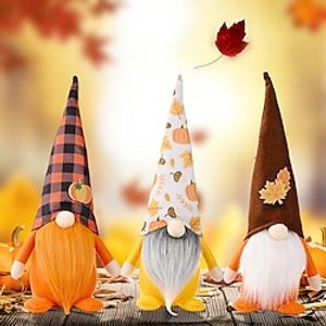 Harvest Festival Home Decor Fall Pumpkin Maple Leaf Standing Faceless Doll Party Decoration Thanksgiving Day Table Event Festive Lightinthebox