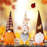Harvest Festival Home Decor Fall Pumpkin Maple Leaf Standing Faceless Doll Party Decoration Thanksgiving Day Table Event Festive Lightinthebox - thumbnail