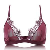 Sexy Lace Eyelash Seamfree Unlined Wireless Bralettes Soft Adjustable Bras